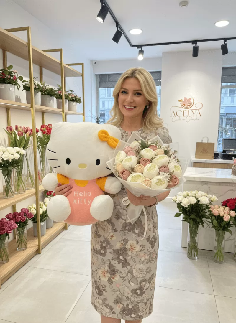 Hello Kitty Özel Buketi Yapay