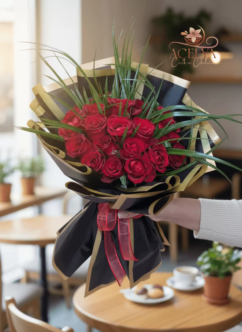 Lüks Kırmızı Gül Buketi