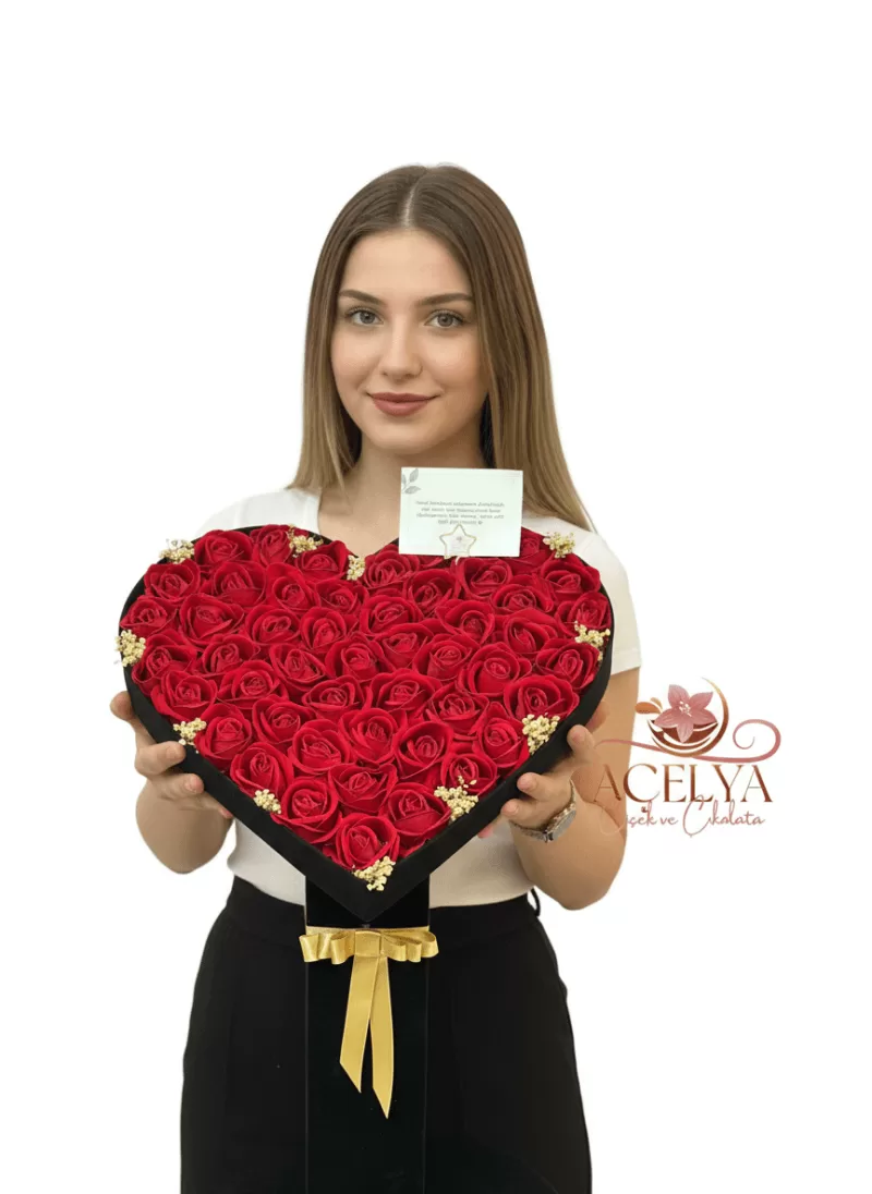 Mega Kalp Kutu – Kırmızı Gül