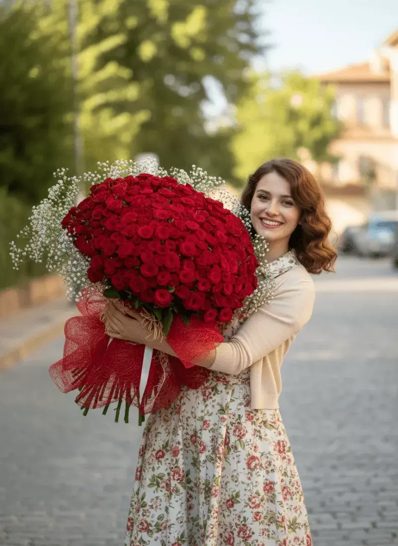 Dev 200+ Gül Buketi