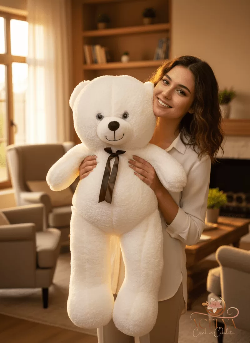 Beyaz Dev Peluş Ayı