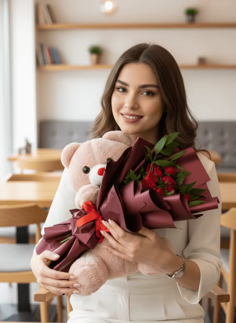 Jüt Kaplı Pastel Buket