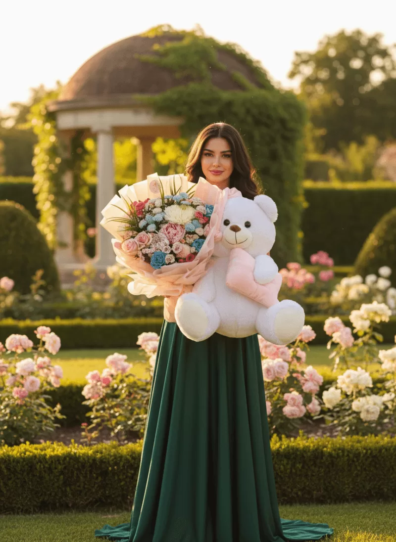 Pembe Ayıcıklı Aşk Bahçesi