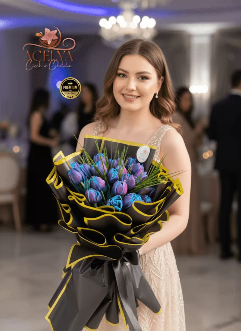 Gece Mavisi Lale Buketi