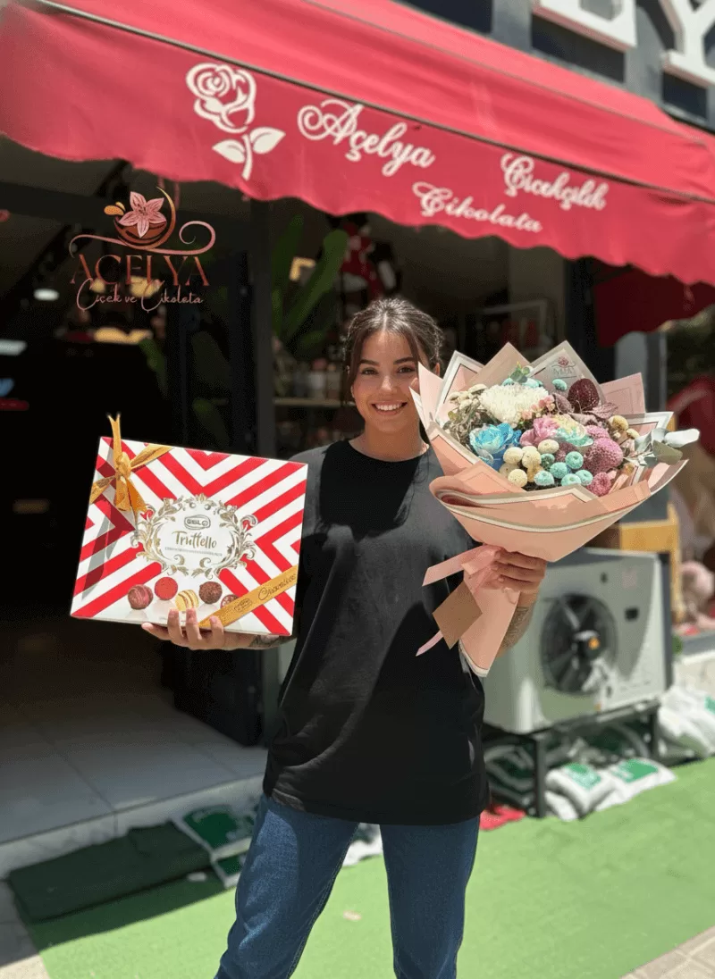 Çikolata + Renkli Buket