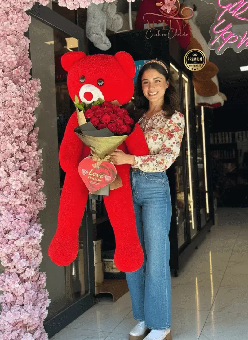 Love Bear Premium Gül Buketi