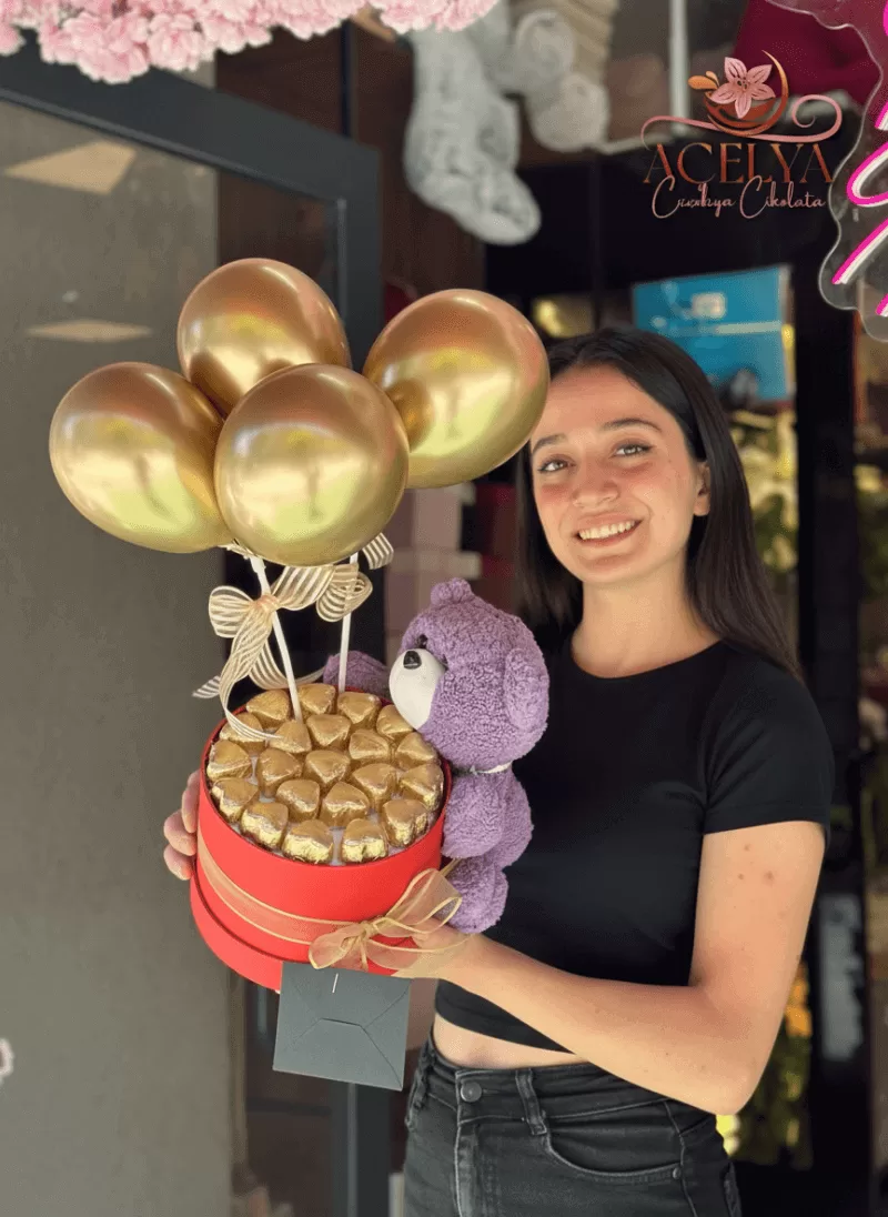 Altın Kalpler Çikolata Kutusu