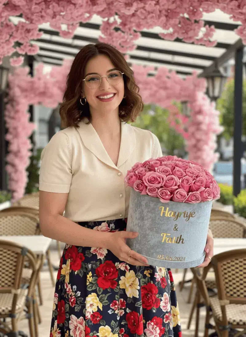 Kişiye Özel Premium Kutu Gül