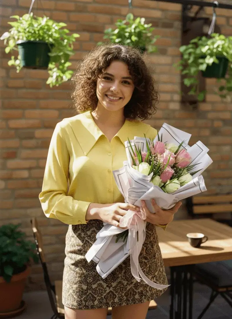 Güneşli Bahar – Pastel Gül Buketi