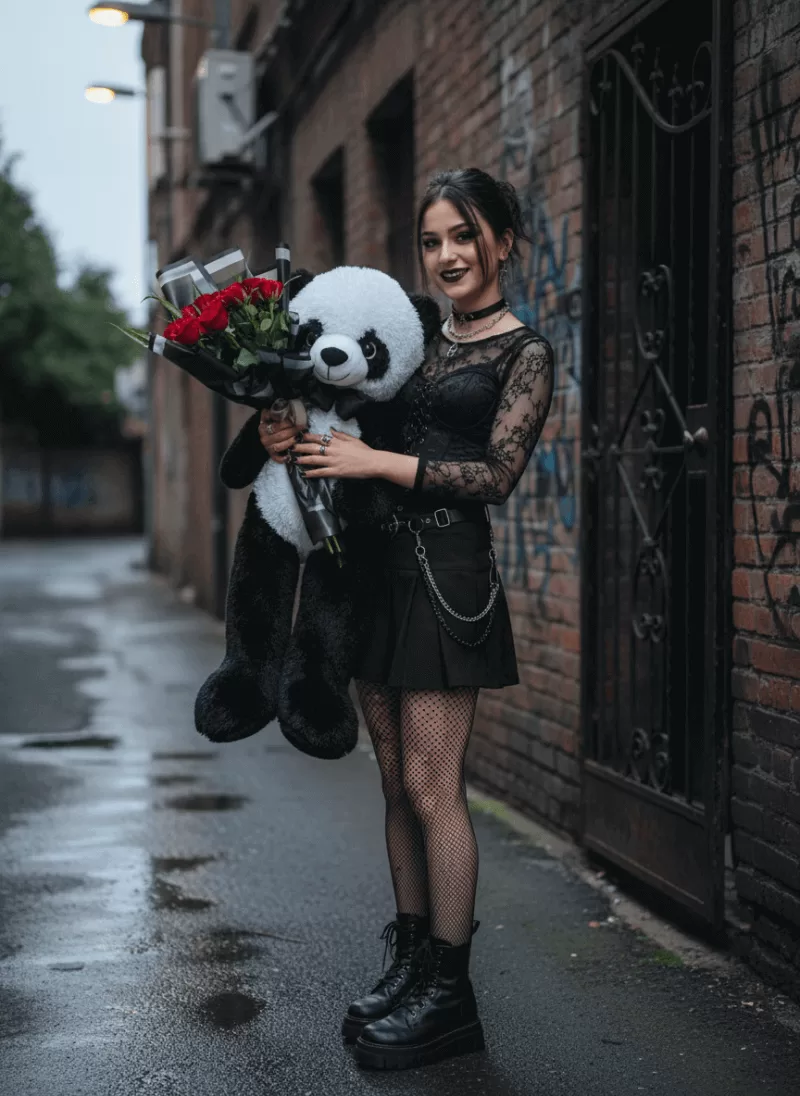 Asi Ruh – Panda & Kırmızı Gül Buketi