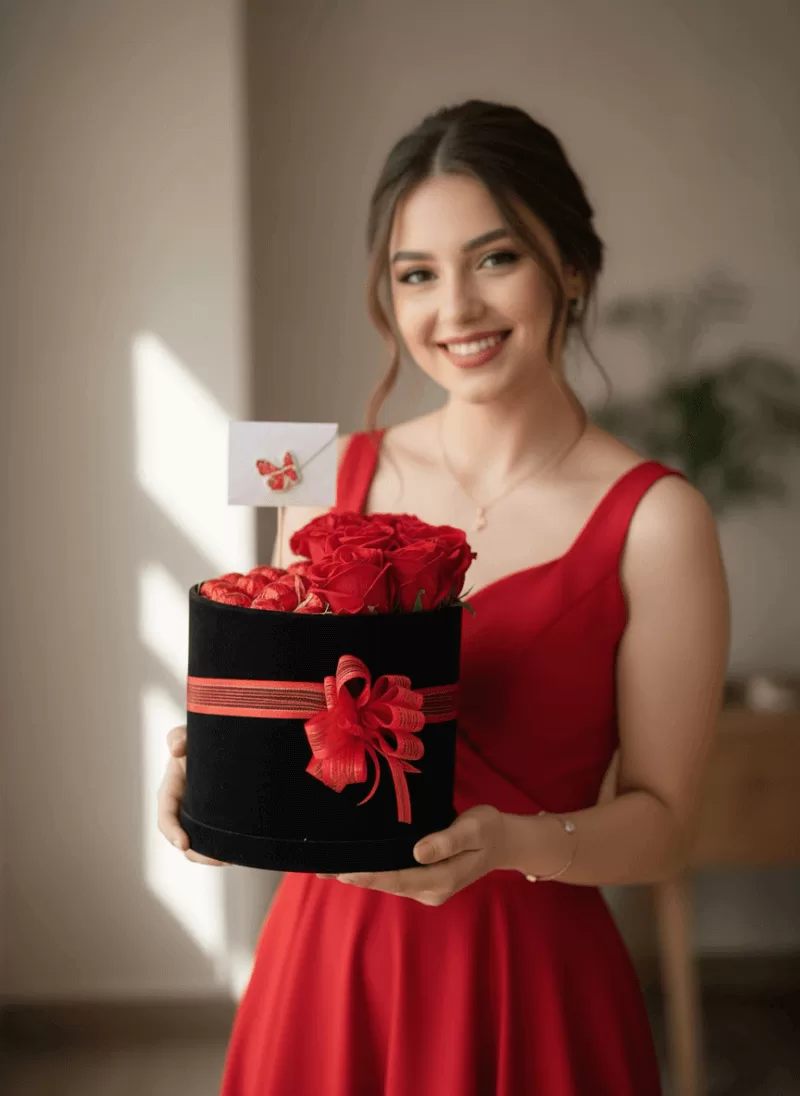 Aşk Kutusu – Gül & Çikolata Özel Tasarım