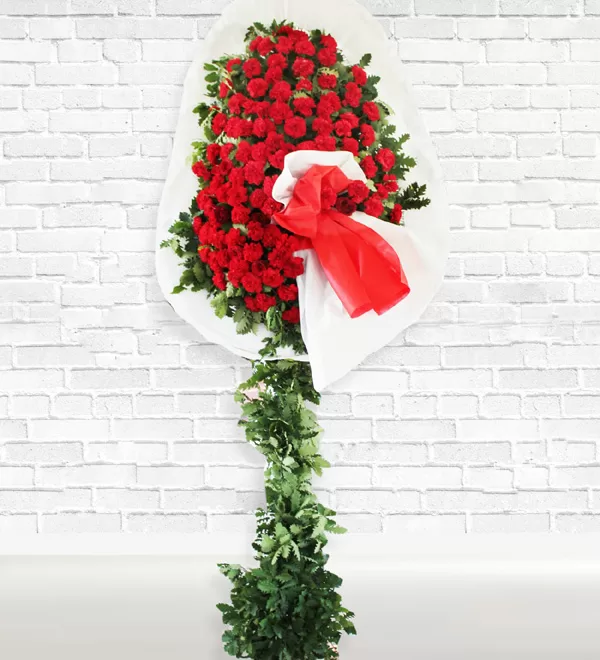 Ayaklı Karanfil Sepeti Çelenk