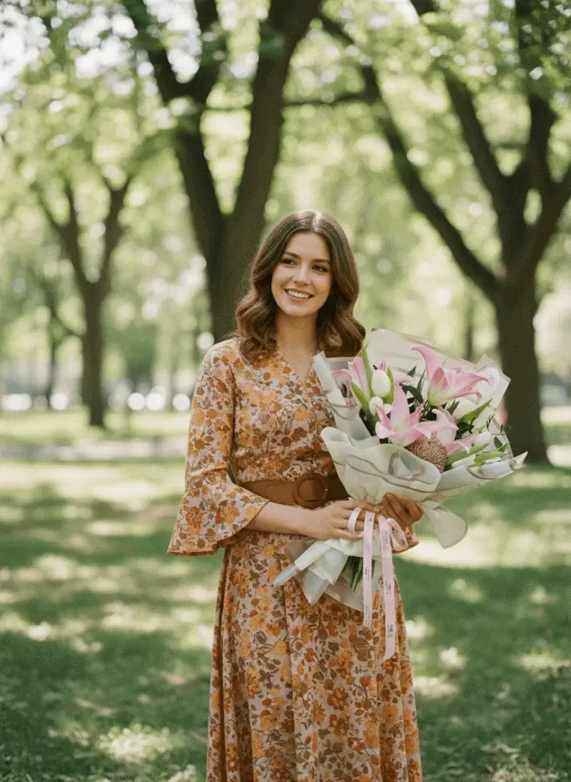 Doğal Lilyum Baharı Buketi