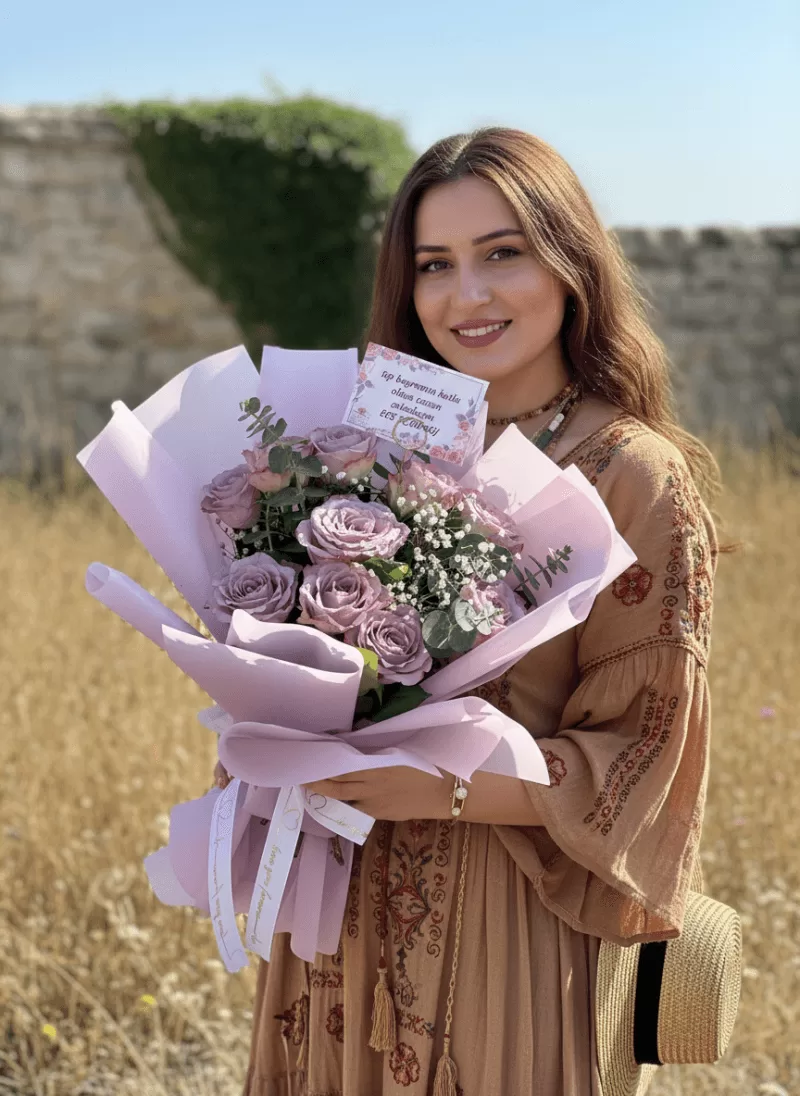 Lavanta Düşü – Lila Gül Buketi
