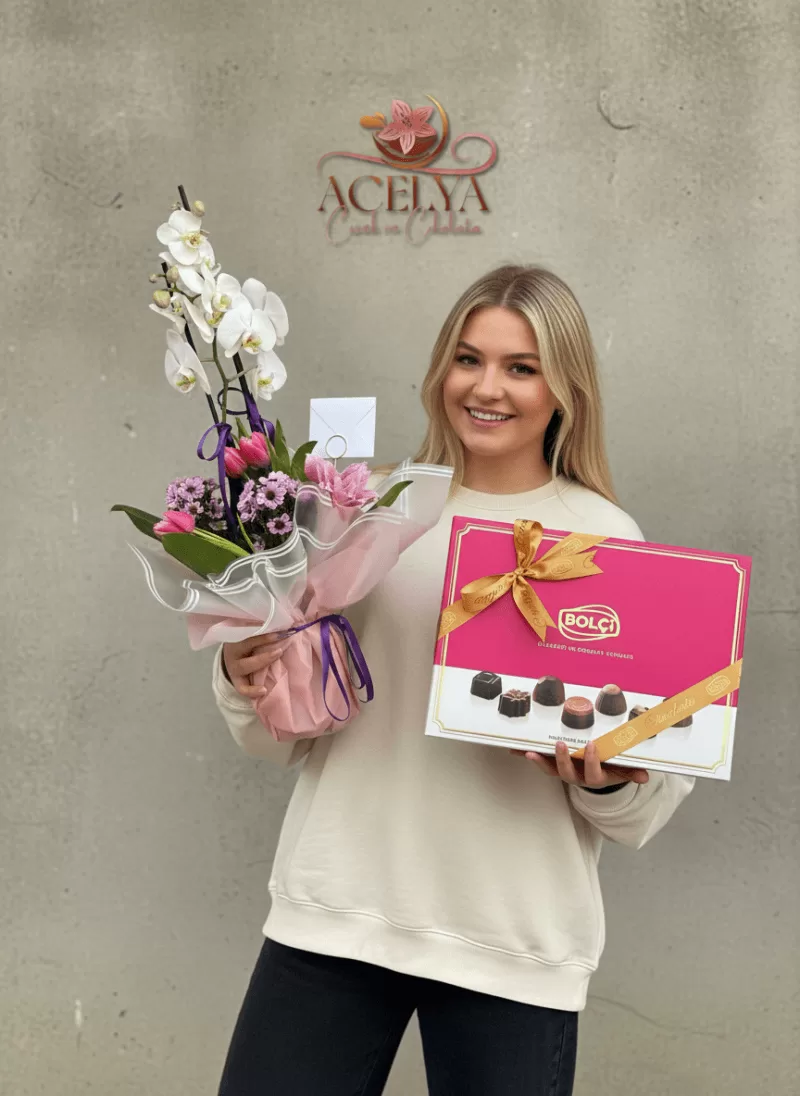 Orkide & Çikolata Mutluluk Seti