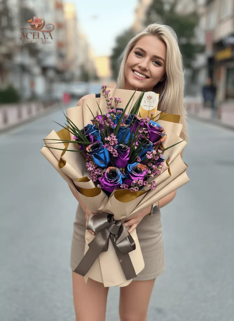 Aurora Renkli Gül Buketi