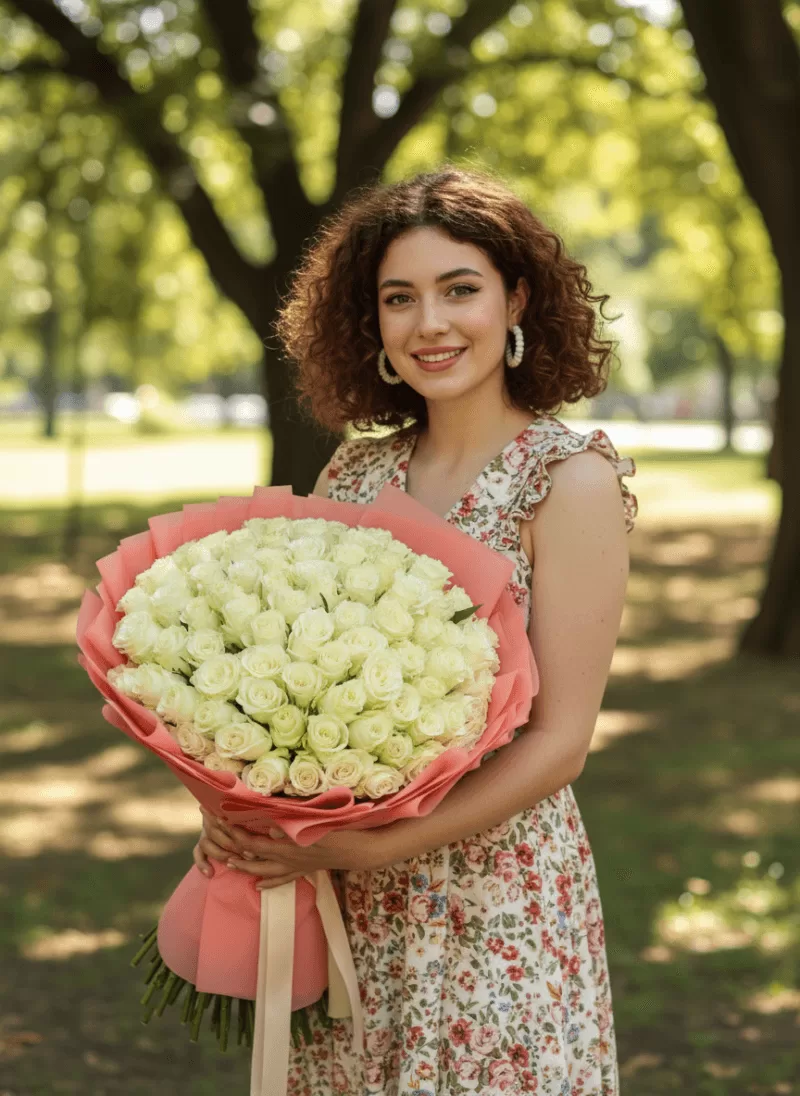 Beyaz Gül Premium Buket