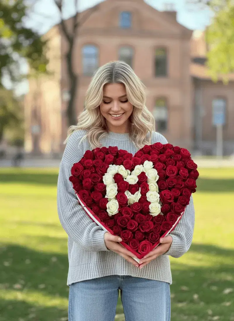 Kalpten Aşk – Harfli Gül Kutusu