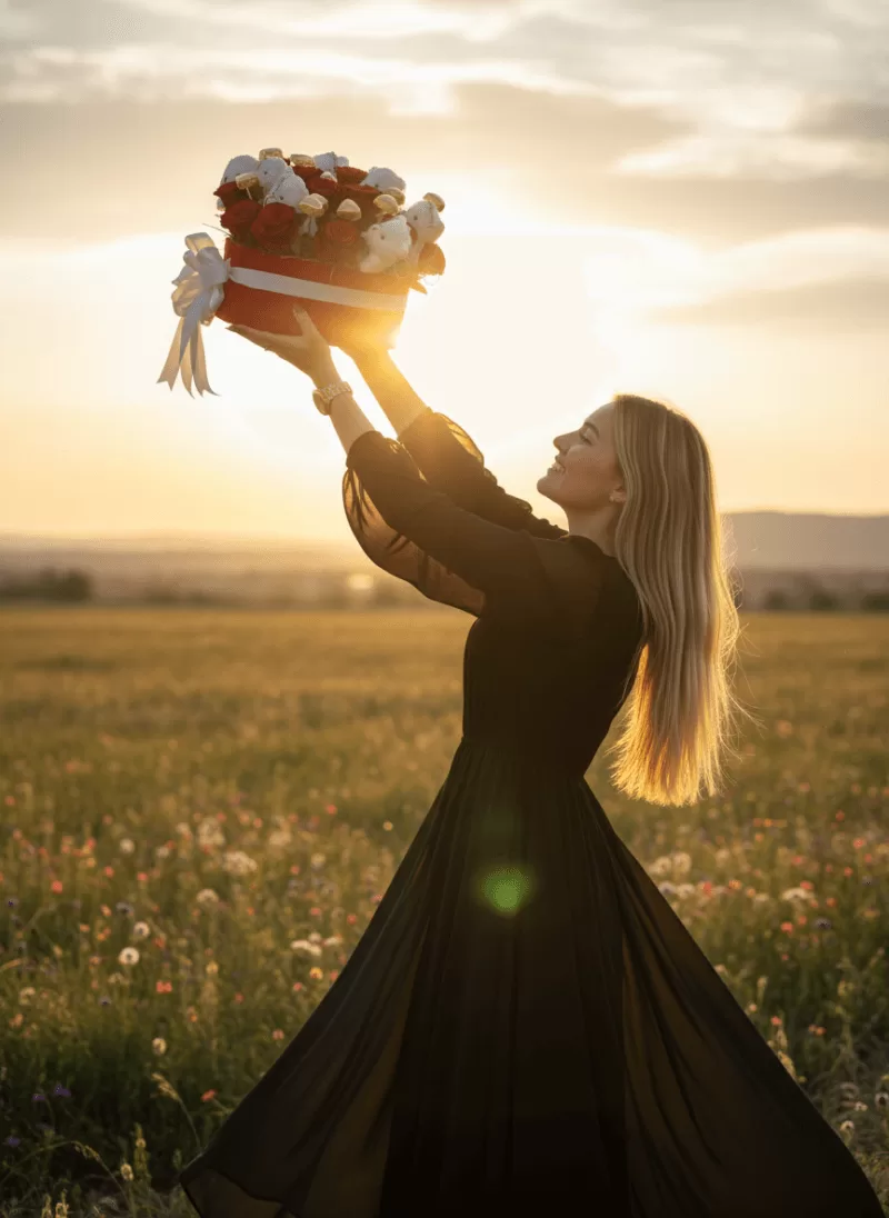 Aşk Kutusu (Ayıcıklı Gül Kutu)