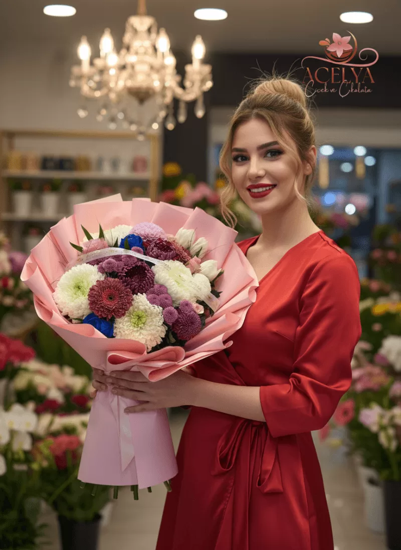 Pembe Pırıltı Buket – Deluxe Serisi