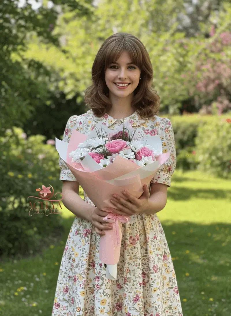 Pembe – Beyaz Soft Buket