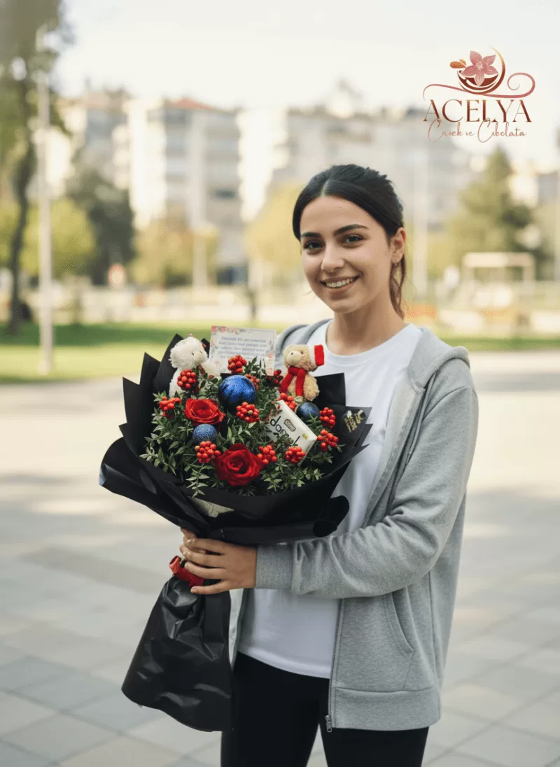 Kokina Teddy Çikolatalı Buket