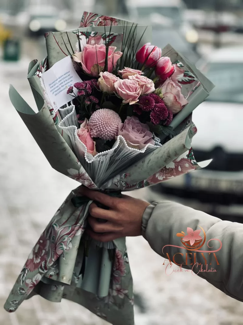 Vintage Pudra  Buketi