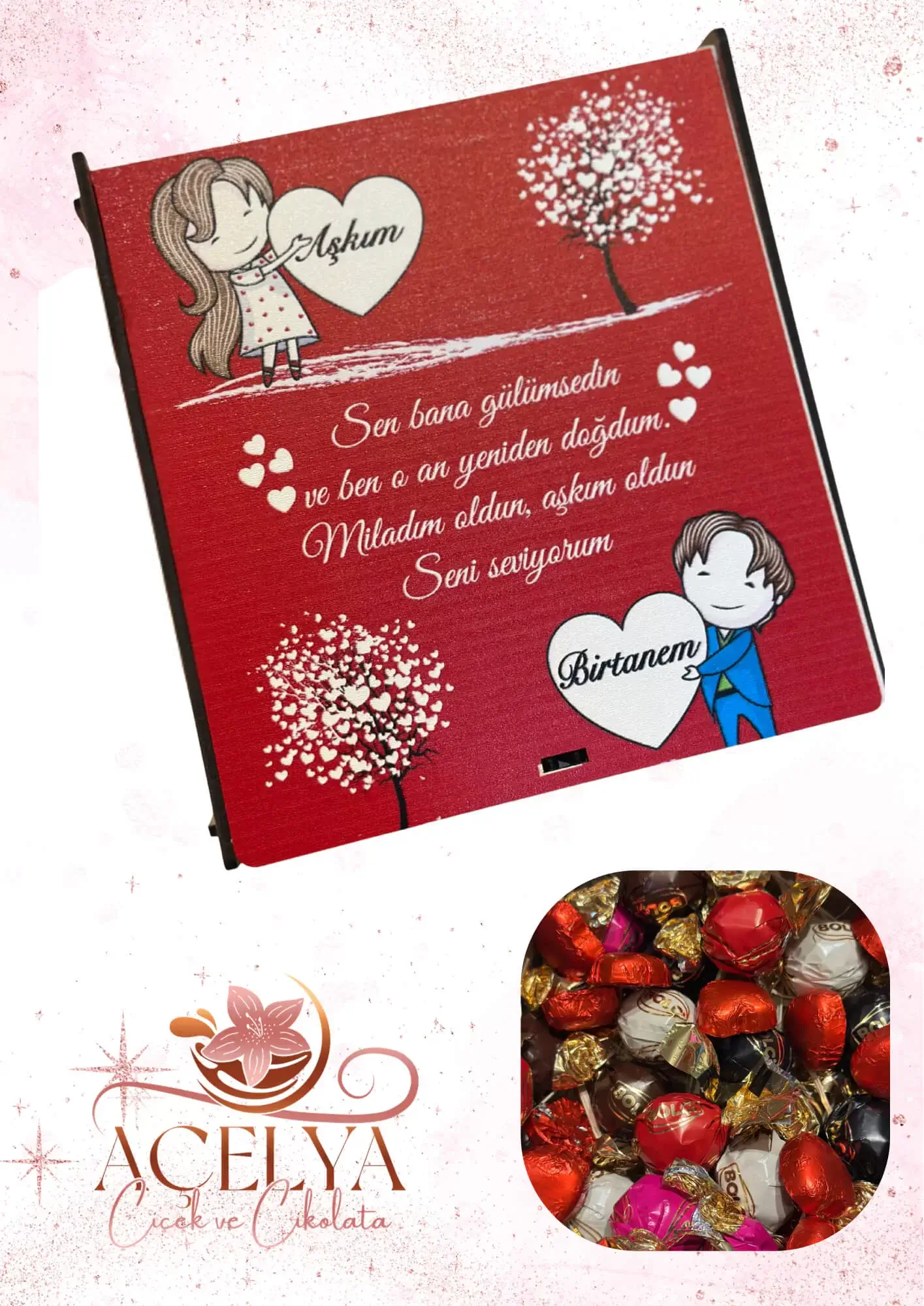 Sen Bana Gülümseyince – Aşk ve Hatıra Çikolata Kutusu