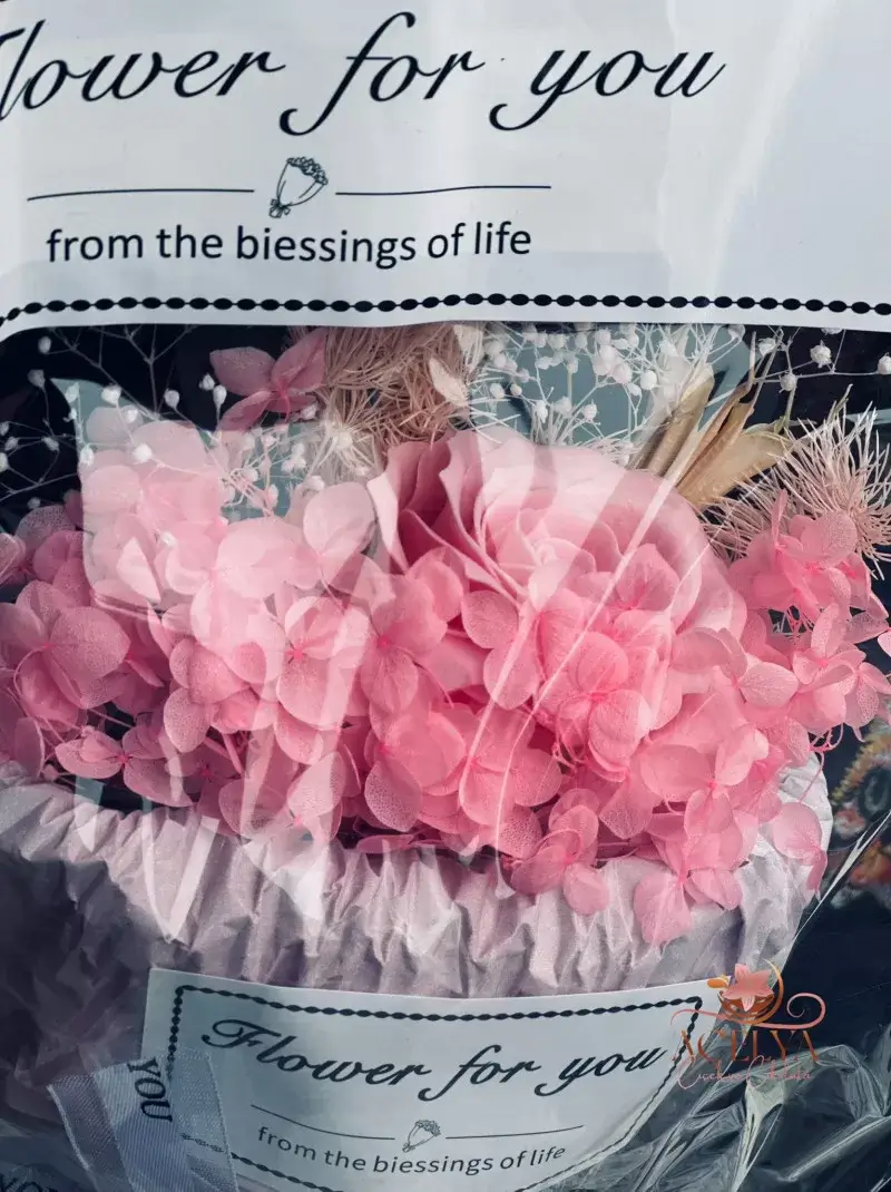 Pembe Ortanca Flower For You Buketi