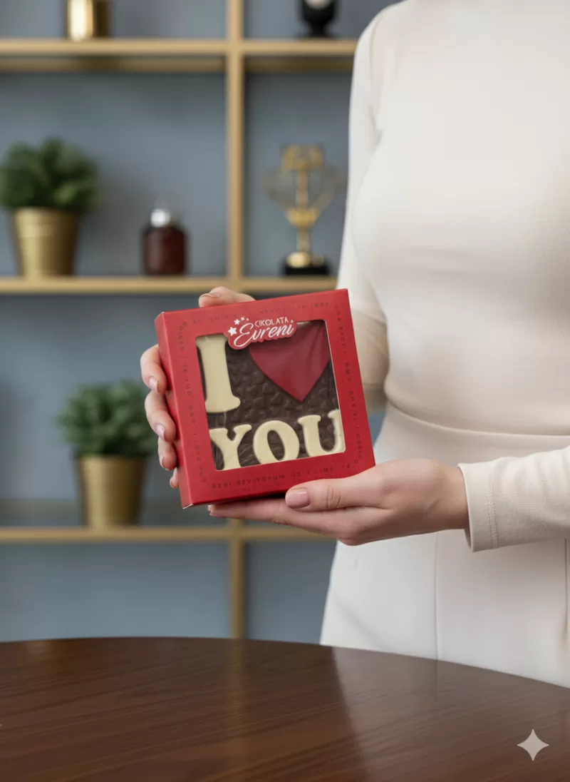 Aşk Mesajı I Love You Çikolata Kutusu