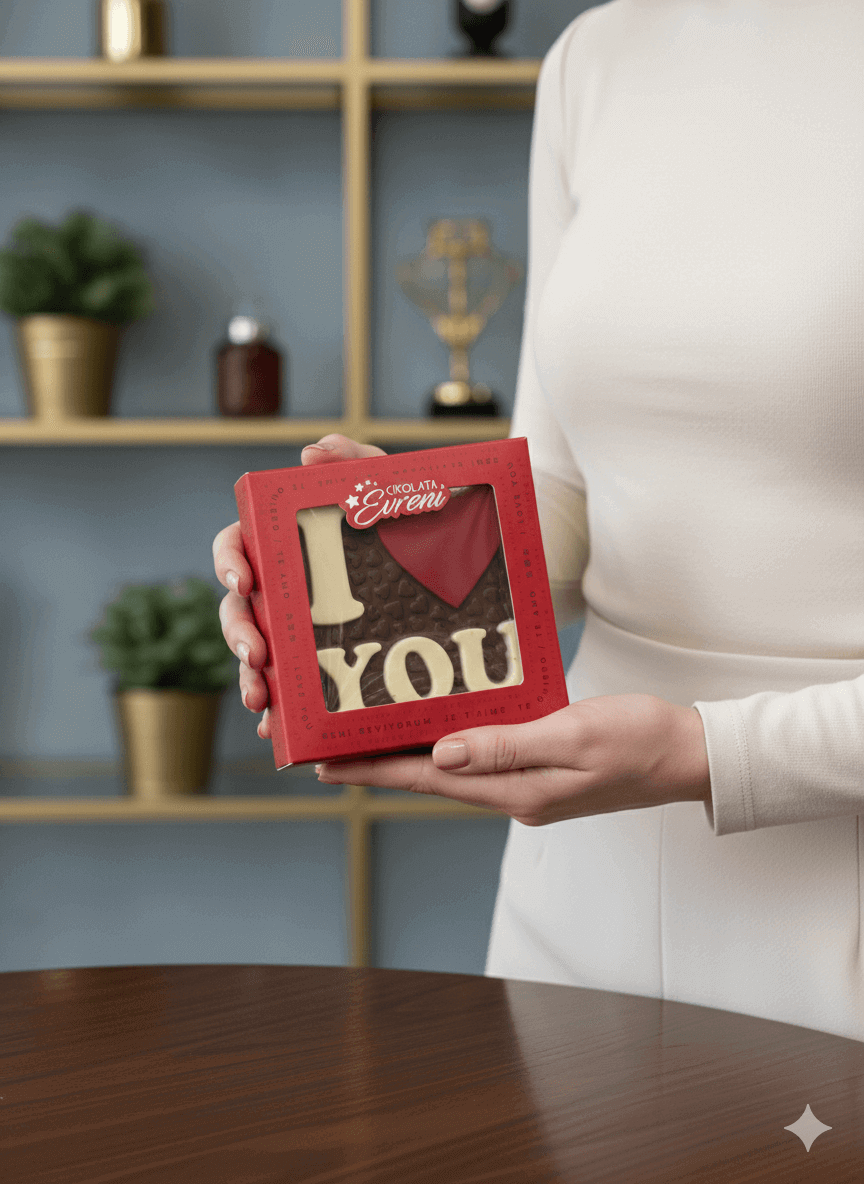 Aşk Mesajı I Love You Çikolata Kutusu