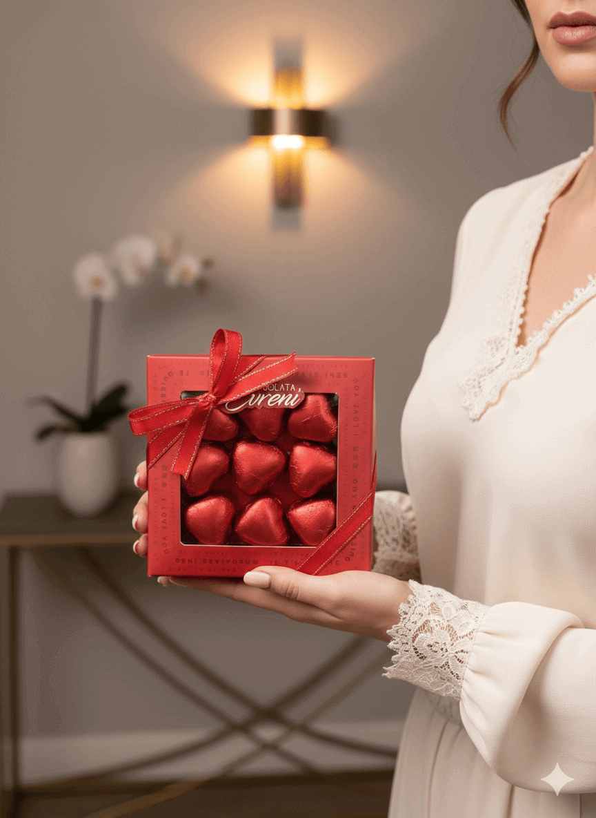 Kalpten Kalbe Aşk Çikolatası Kutusu