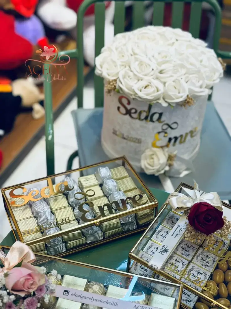 İsimli Nişan & Söz Çikolata Seti