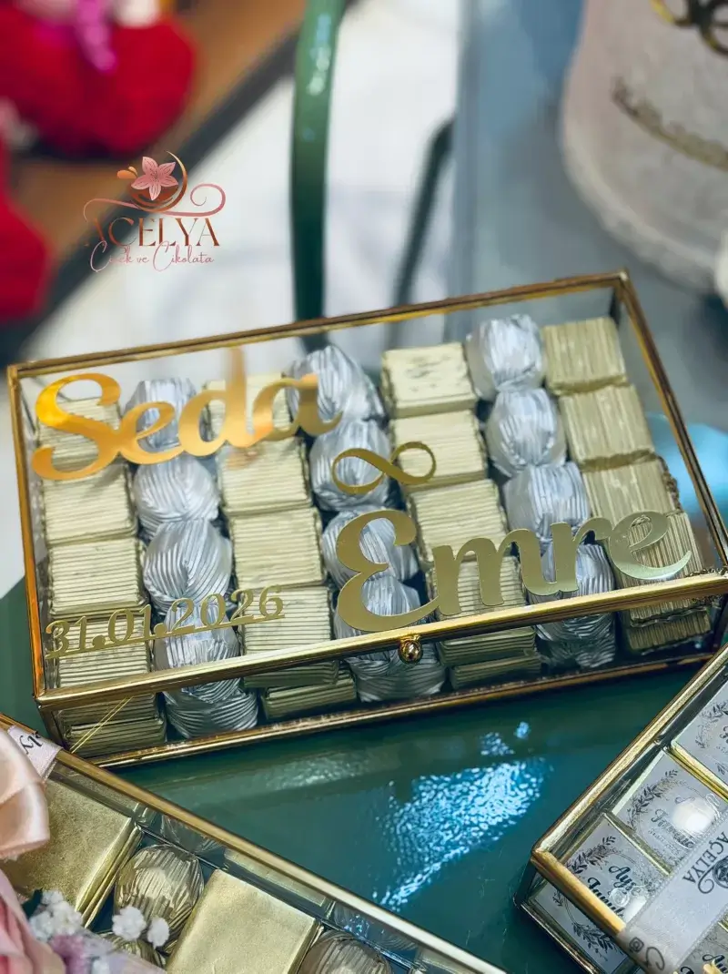İsimli Nişan & Söz Çikolata Seti