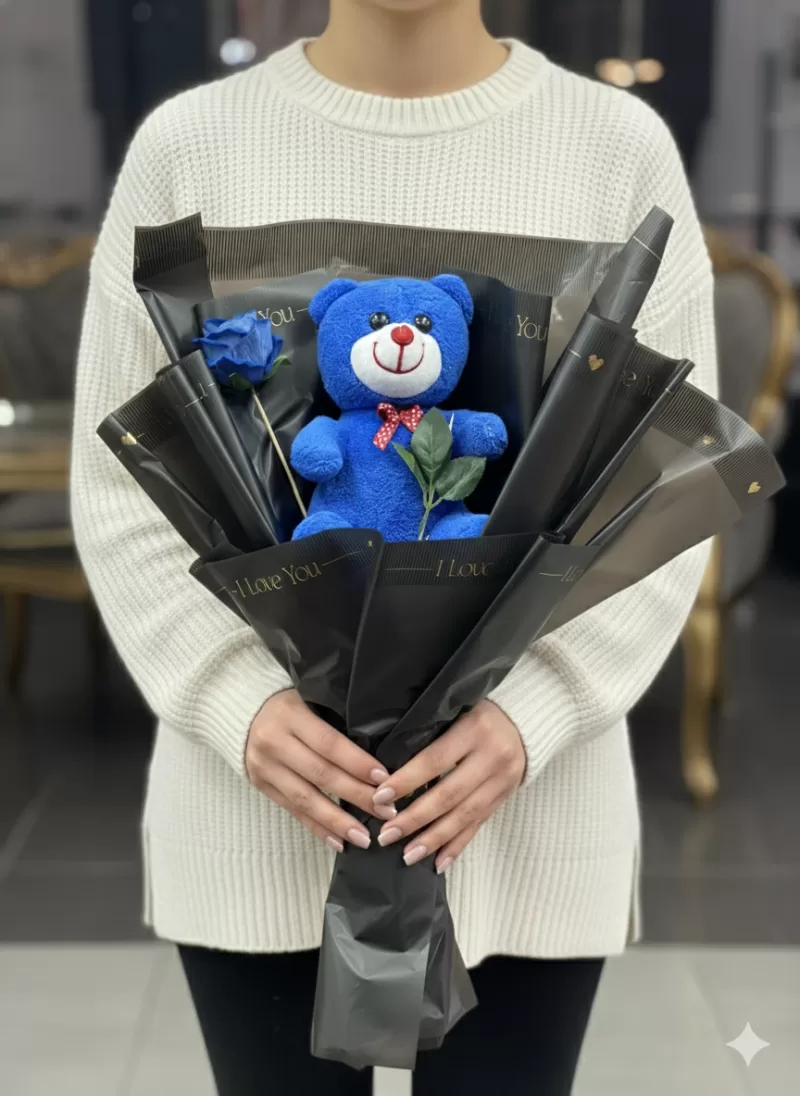 Ayıcıklı Gül Buketi