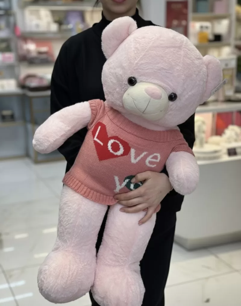 Love You Dev Peluş Ayı Pembe