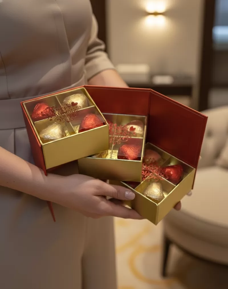 Kalp Çikolata Premium Hediye Kutusu