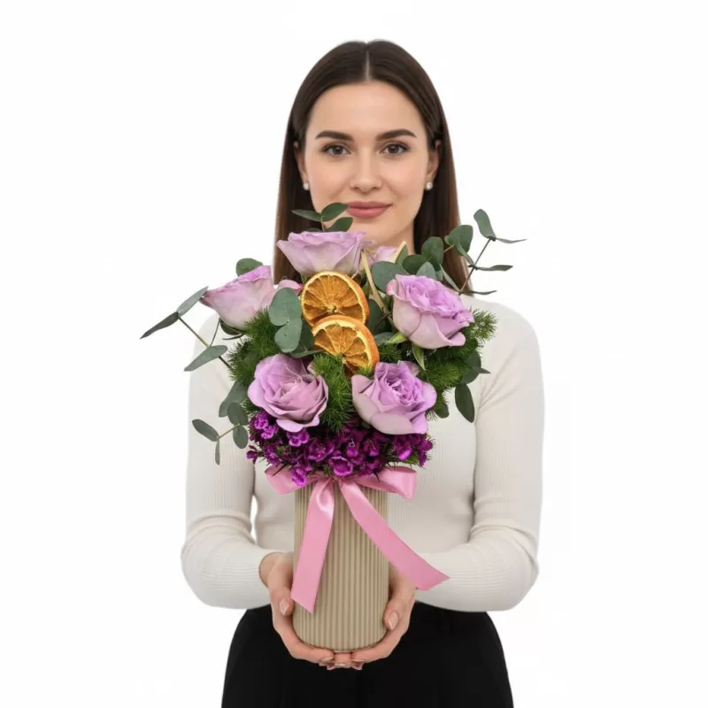 Zarif Aşk – Pembe Gül Premium Aranjman