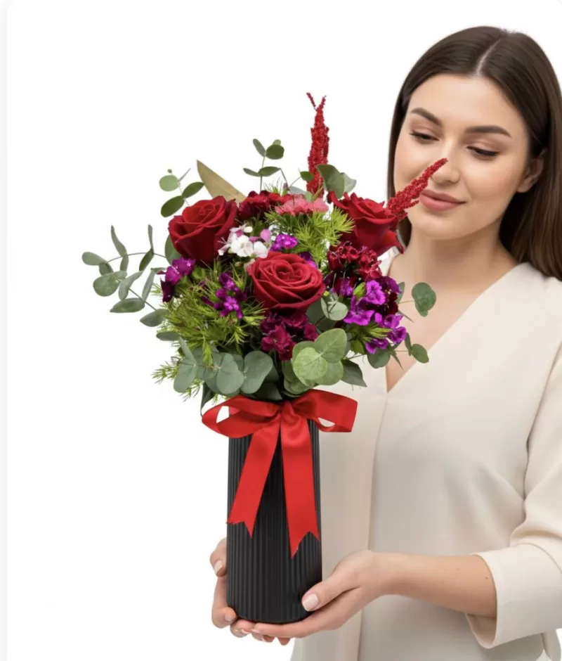 Kırmızı Tutku – Premium Gül Aranjmanı