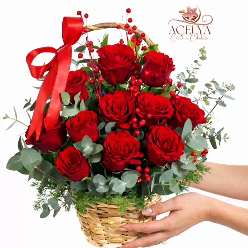 Sepette Premium Kırmızı Gül Aranjmanı