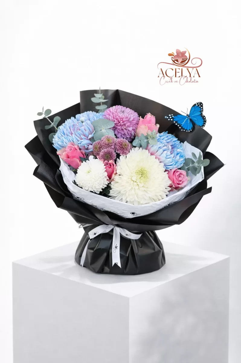 Pastel Krizantem Bahar Buketi