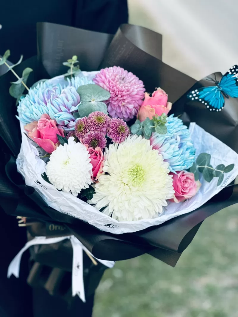 Pastel Krizantem Bahar Buketi