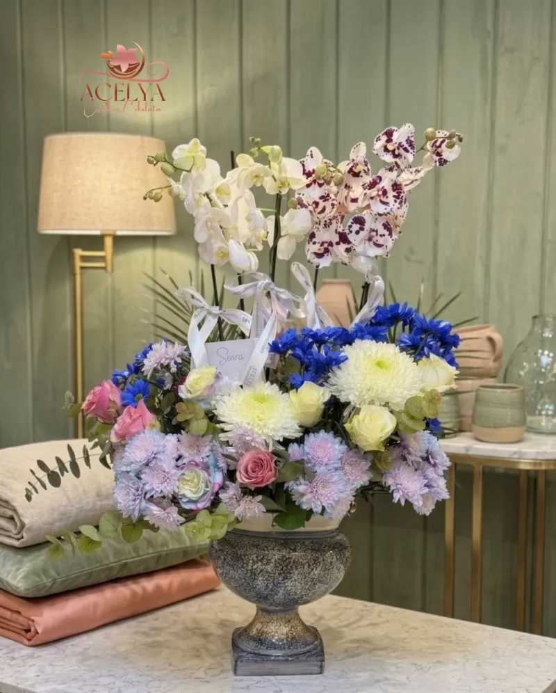 Vip Dört Dal Orkide ve Özel Tasarım Aranjman