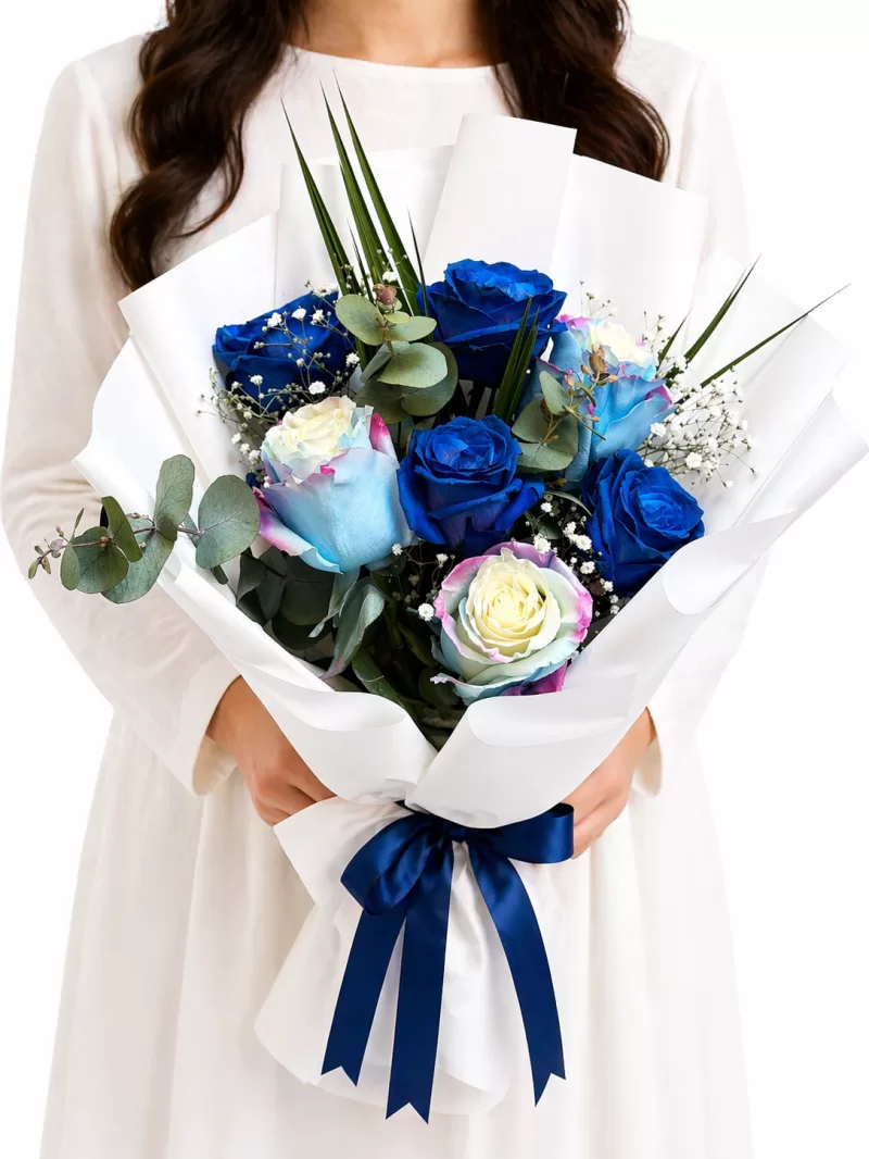 Mavi Gül Buketi