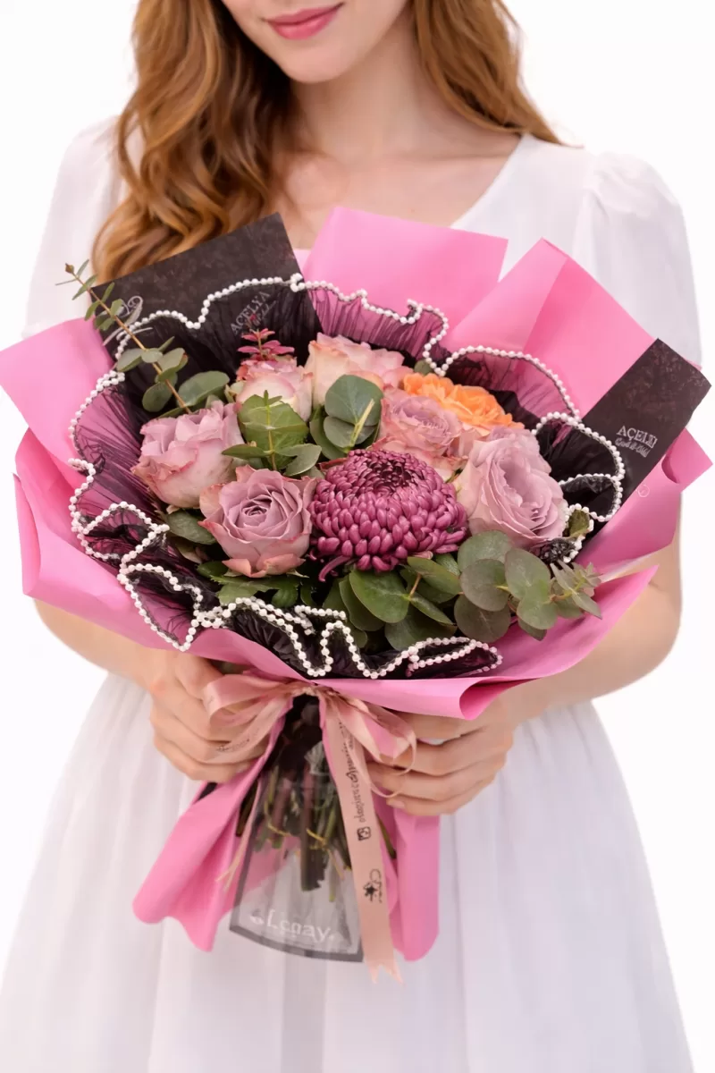 Pembe Buket Özel Tasarım