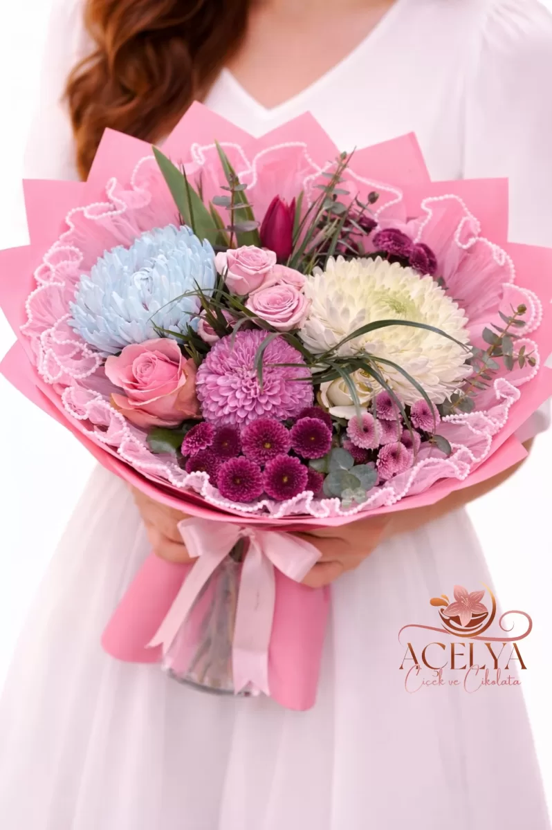 Pembe Pastel Karışık Buket