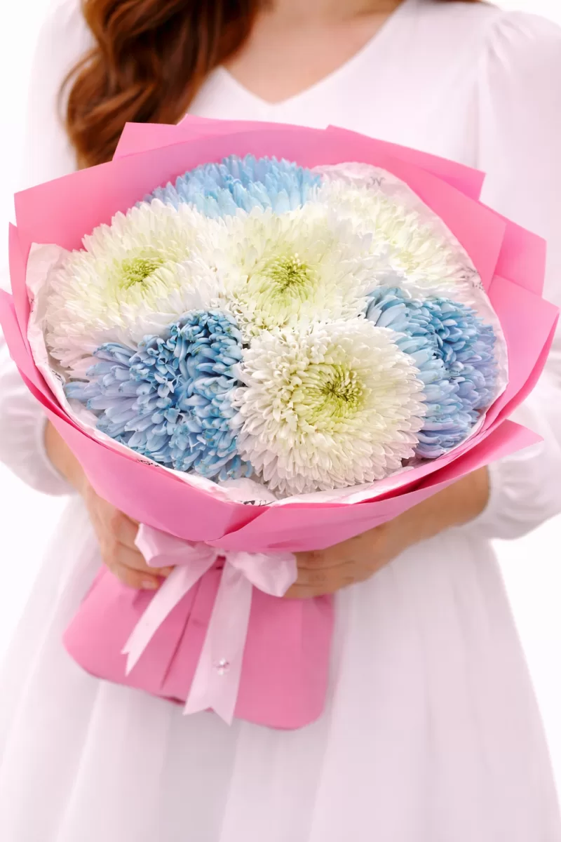 Mavi Beyaz Anastasya Buketi