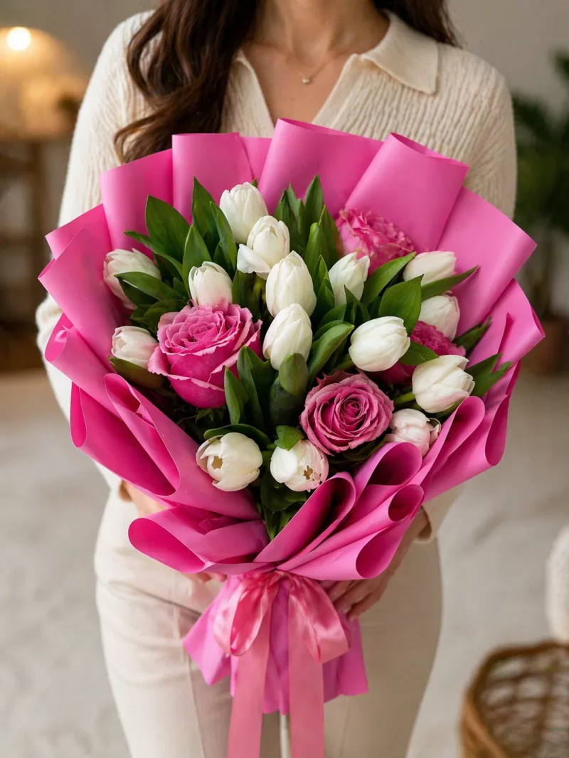 Açelya Lale Buketi Tatlı Dokunuş 