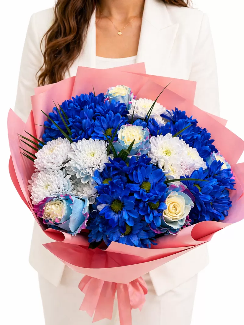 Premium Mavi Konsept Buket