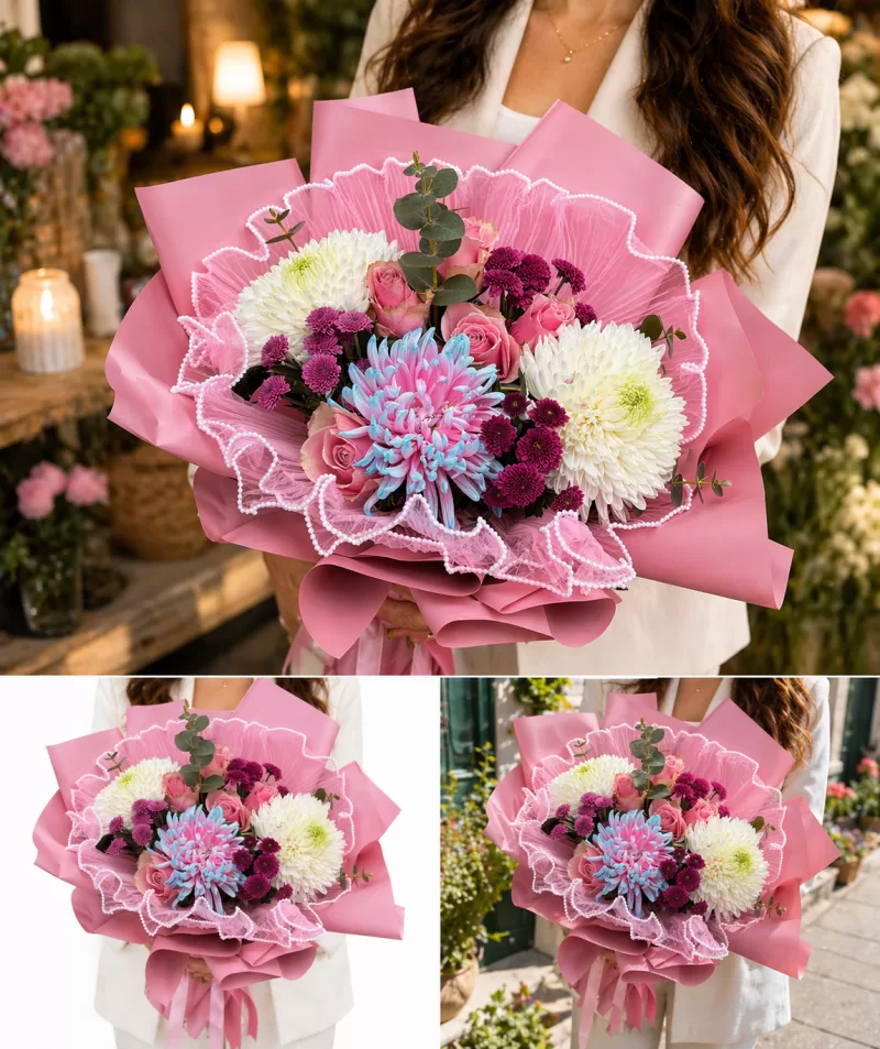 Açelya Prenses Buketi (Dantelli Seri)